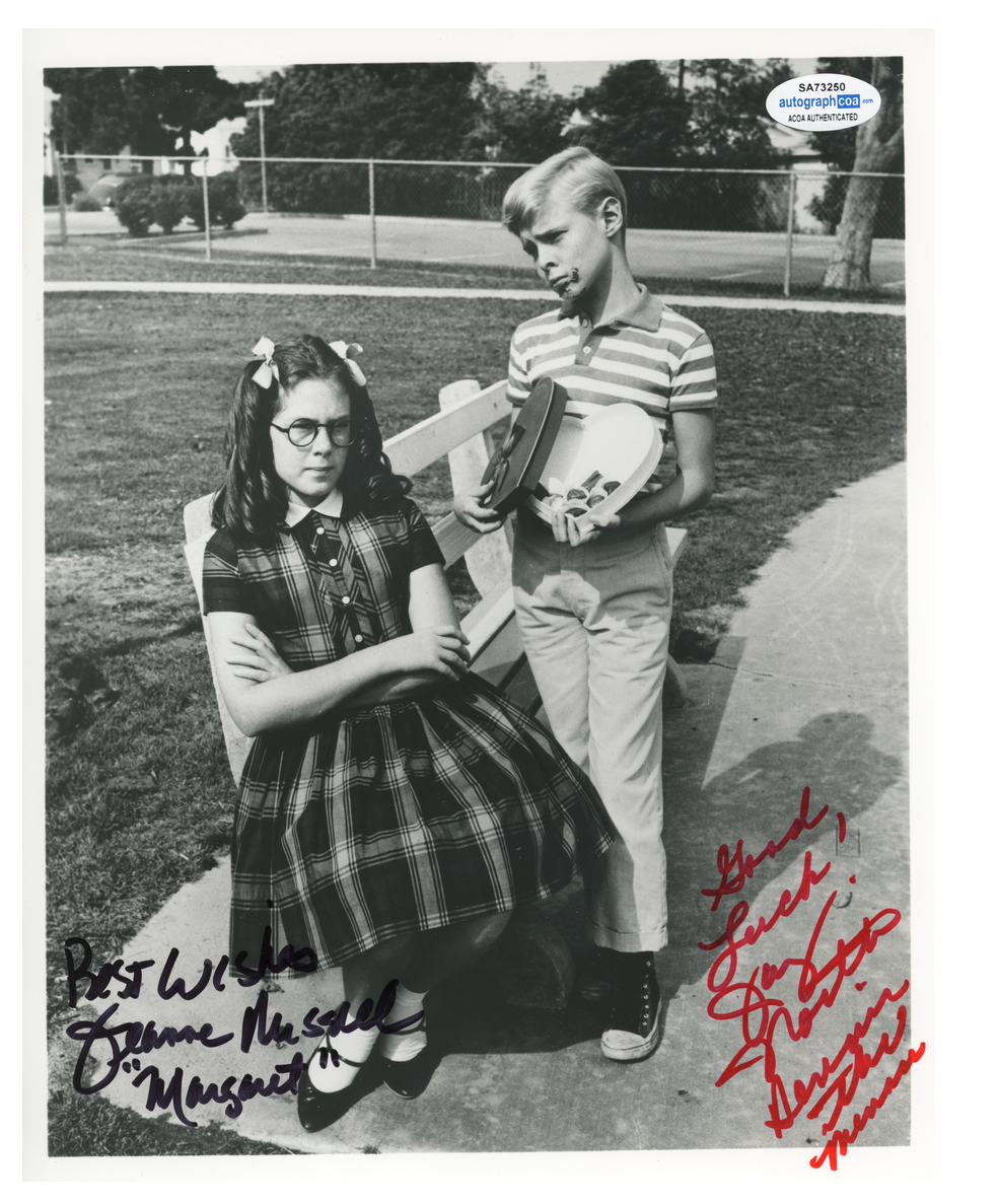 Jay North Dennis The Menace Jeanne Russell ACOA Signed Autograph 8 x 10 Photo