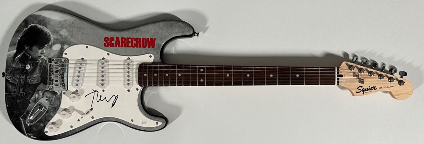 John Mellencamp JSA Guitar Autograph Signed Guitar Fender Squier Stratocaster