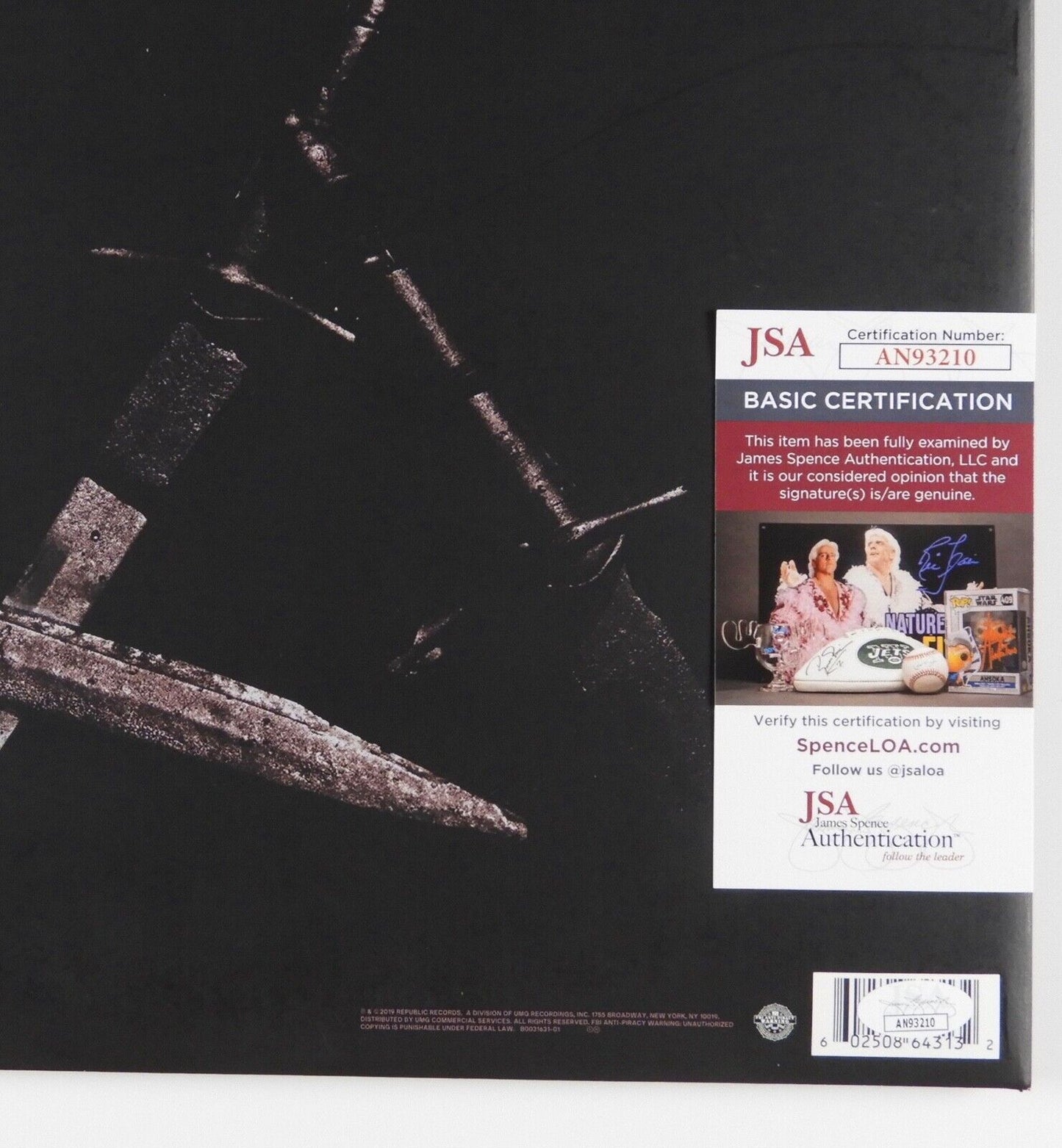 Post Malone JSA Signed Autograph Album Record Vinyl Hollywood's Bleeding