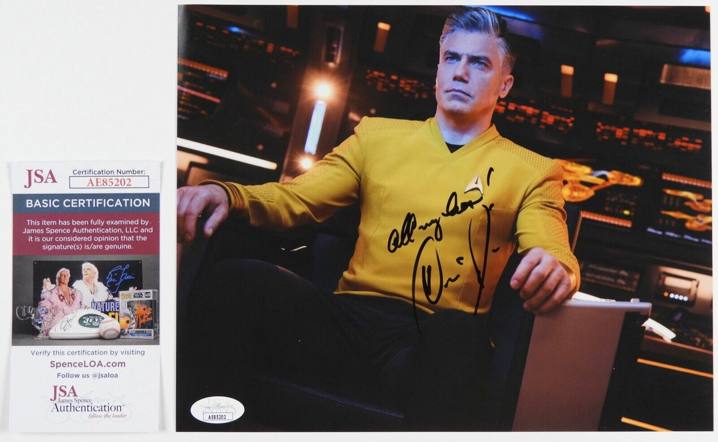 Anson Mount Signed Autograph JSA Star Trek Strange New Worlds 8 x 10