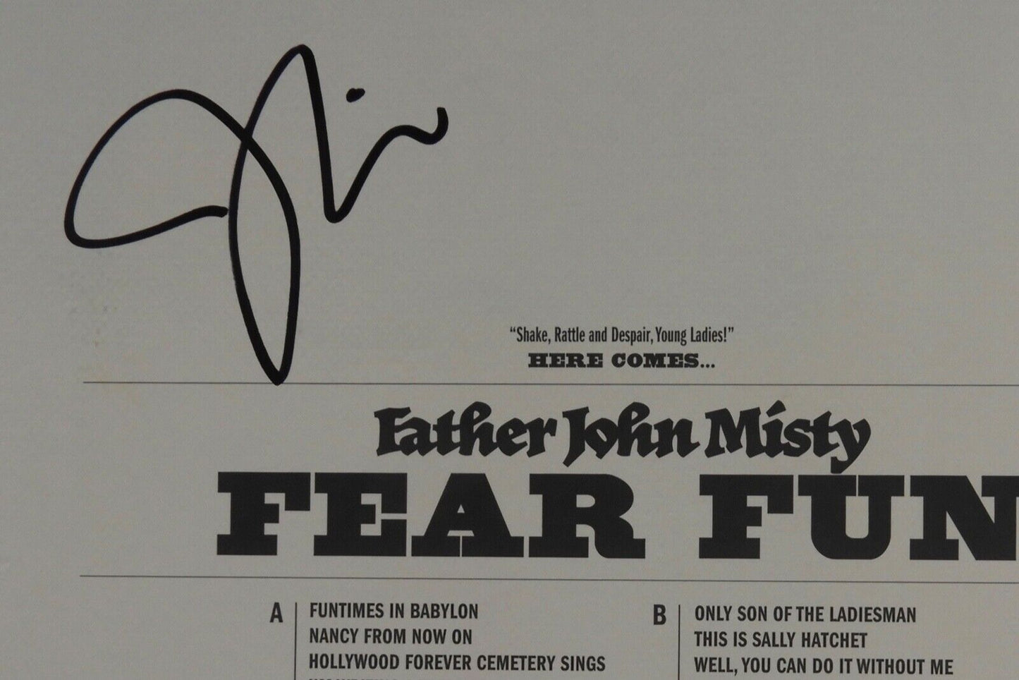 Father John Misty Signed JSA Signed Autograph Album Record Fear Fun