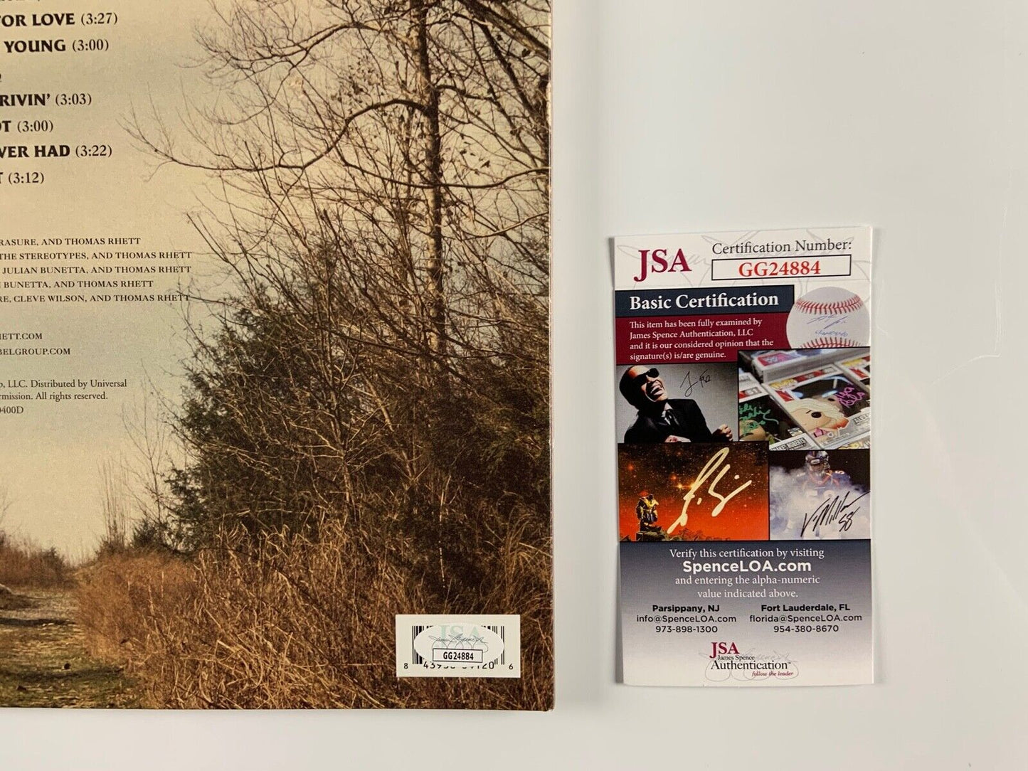 Thomas Rhett Signed JSA Autograph Signed Album Record Center Point Road