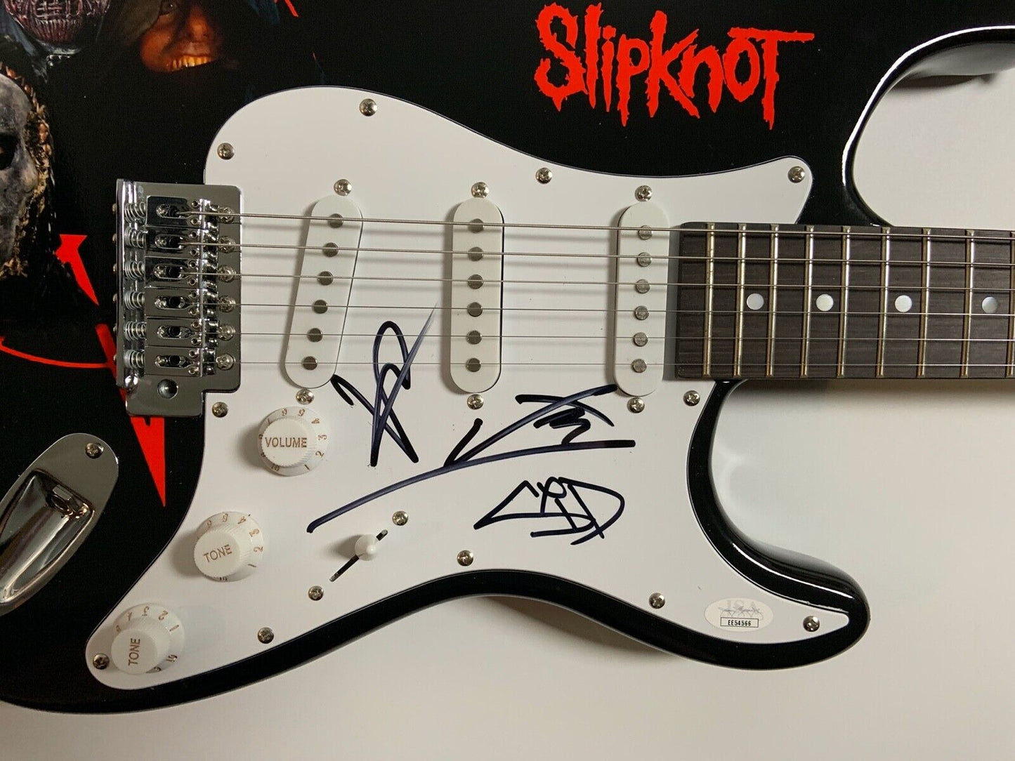 Slipknot Autograph Signed JSA Stratocaster Guitar Jay Weinberg Sid Wilson +