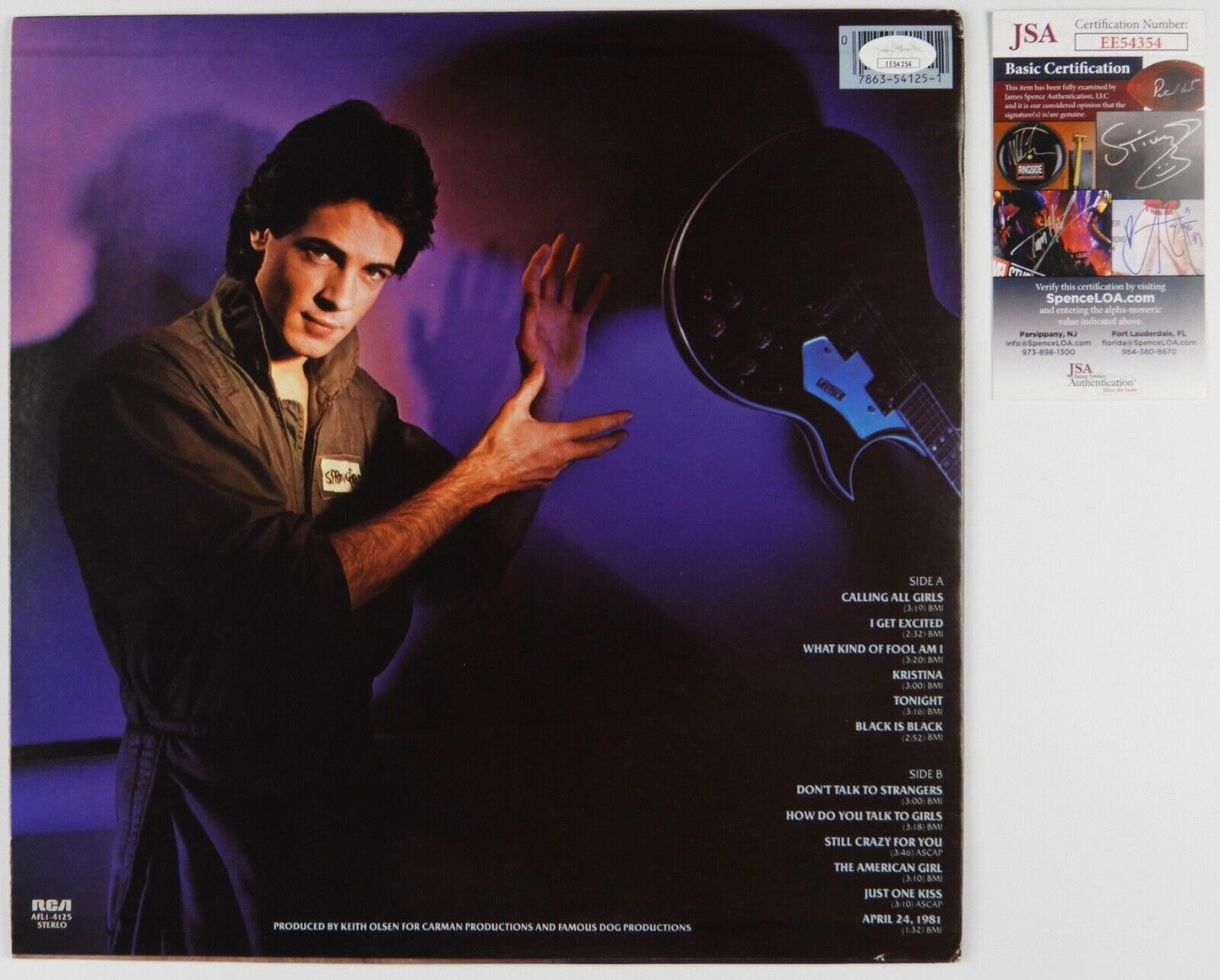 Rick Springsfield JSA Signed Autograph Record Album Vinyl Full 80s Signature