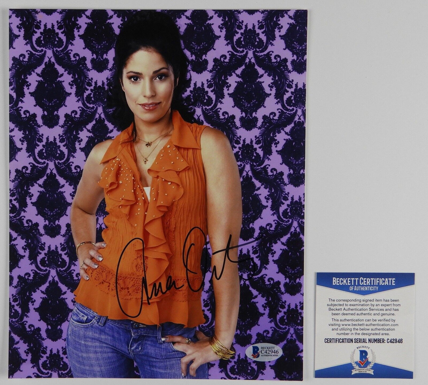Ana Ortiz signed autograph photo 8 x 10 BAS COA Beckett