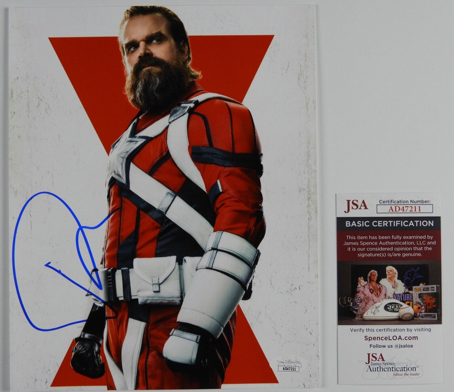 David Harbour JSA Signed Autograph Photo 8 x 10 Red Guardian Marvel