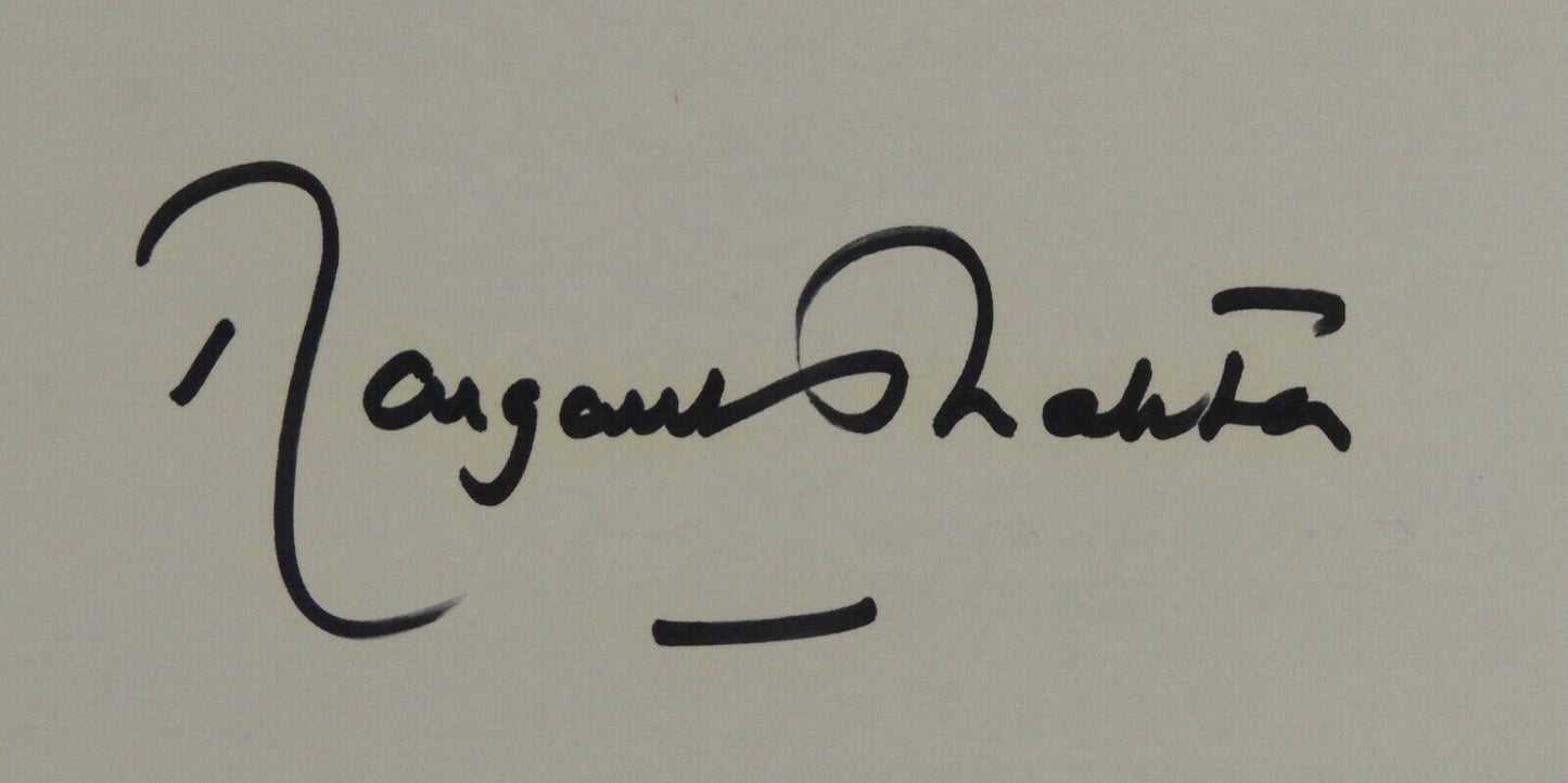 Margaret Thatcher JSA COA Signed Autograph Cut