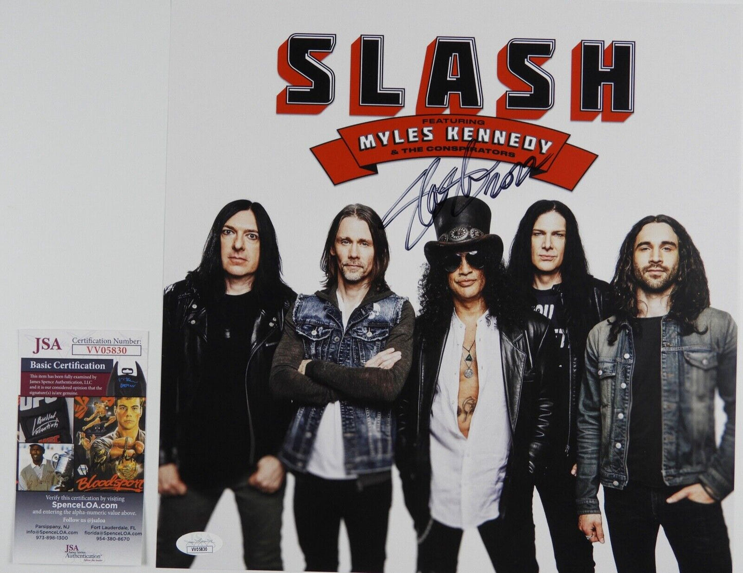 Slash JSA Signed Autograph Album Record Lithograph Guns N' Roses
