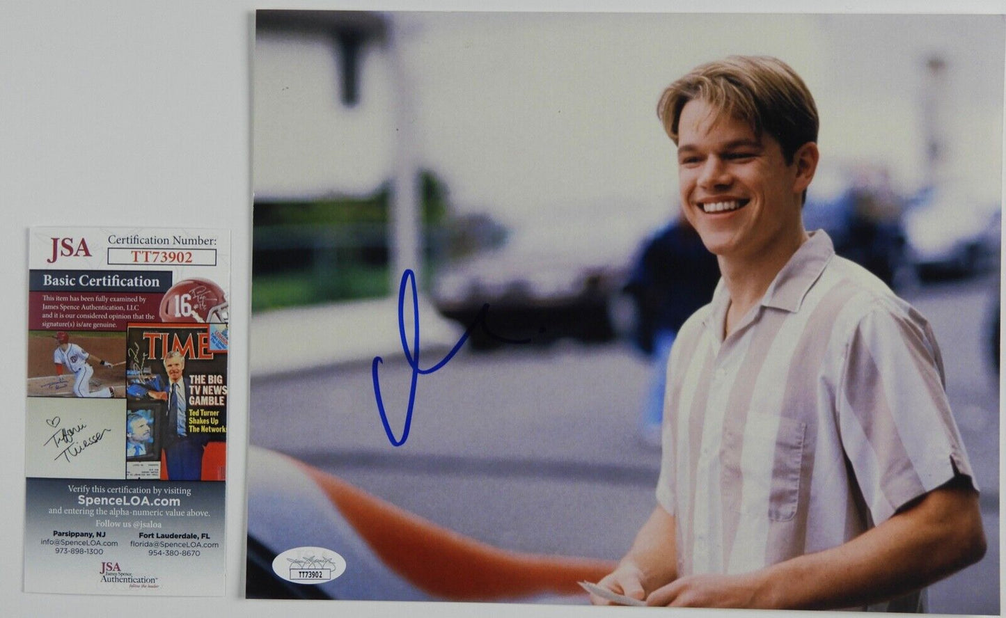 Matt Damon JSA Autograph Signed Photo 8 x 10