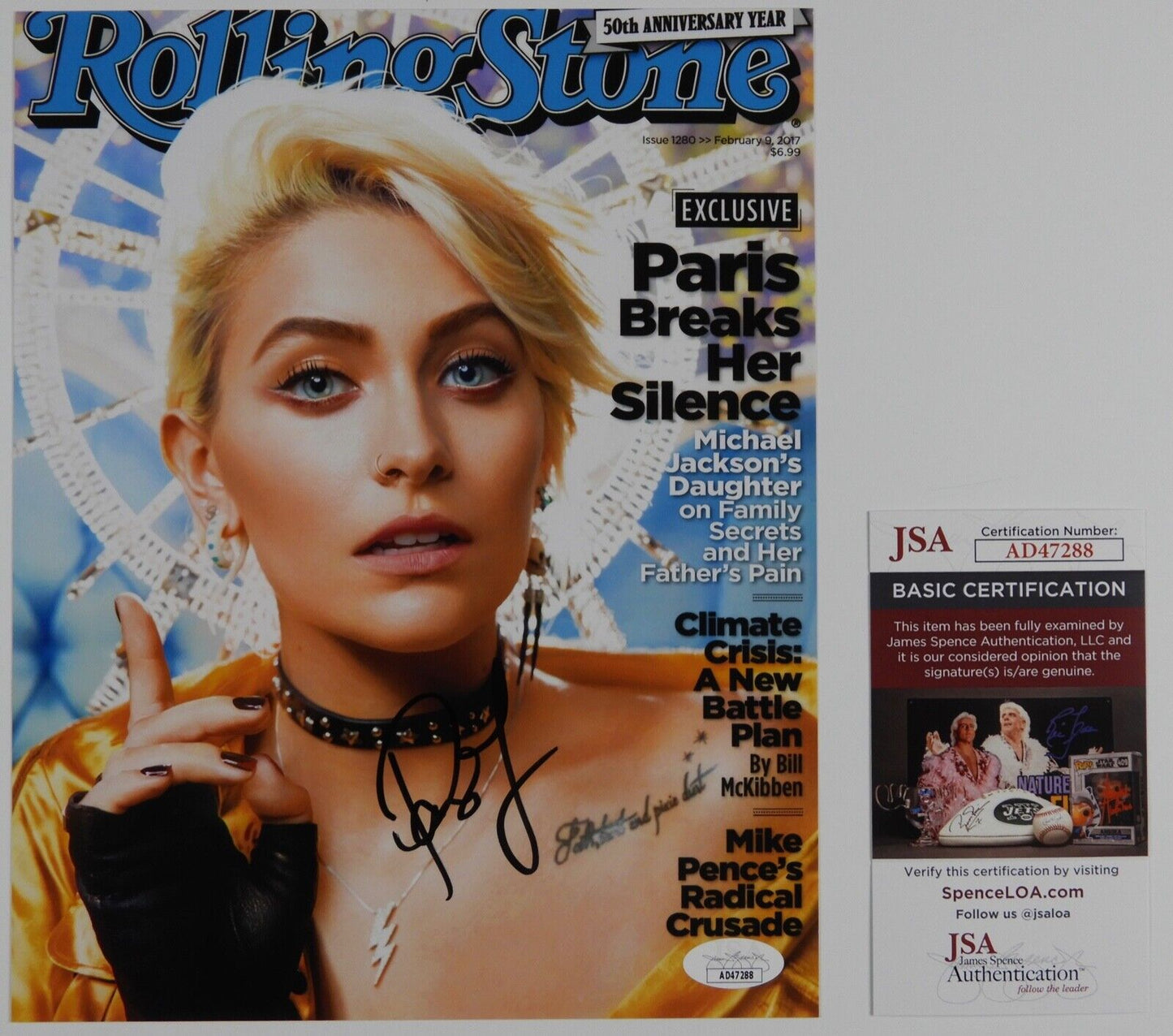 Paris Jackson JSA Signed Autograph Photo 8 x 10