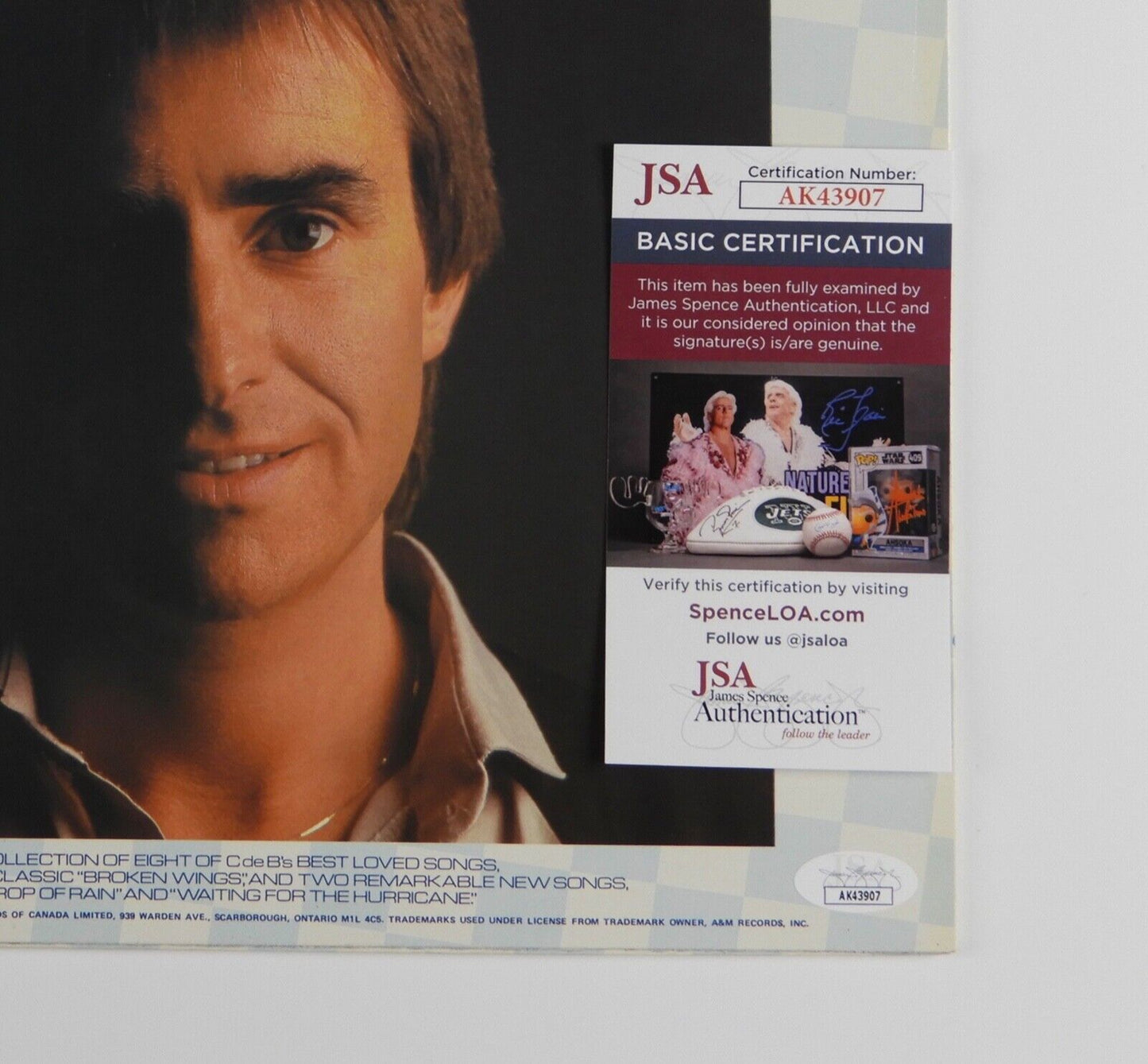 Chris De Burgh JSA Signed Autograph Album Record LP Best Moves
