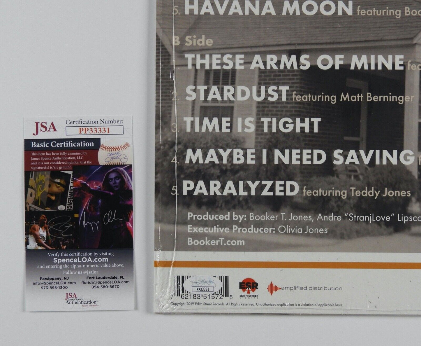 Booker T JSA Signed Autograph Album Record LP Note By Note