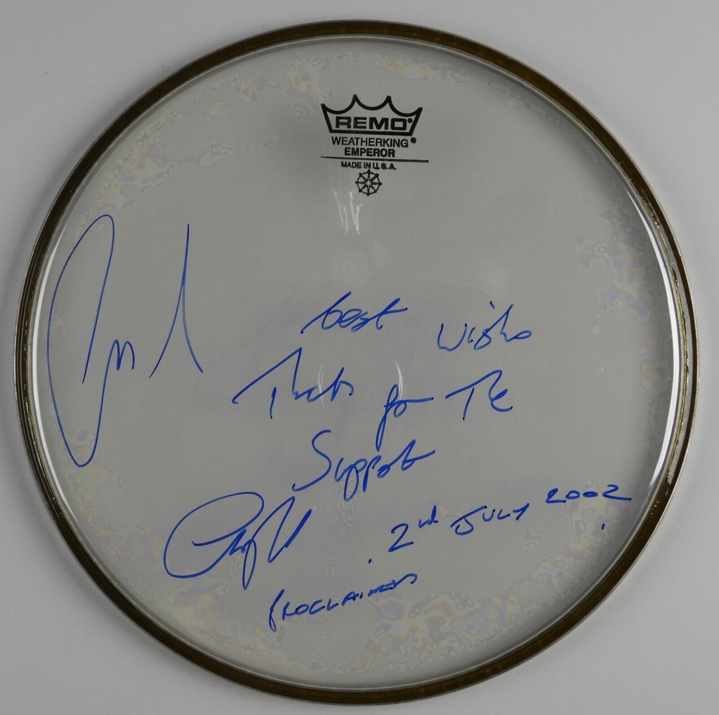 The Proclaimers Autograph Signed Drum Head REAL COA 10" Craig Ried Charlie Ried