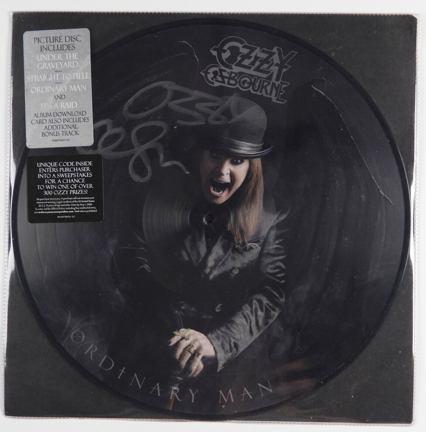 Ozzy Osbourne Signed JSA Autograph Album Picture Disc Ordinary Man