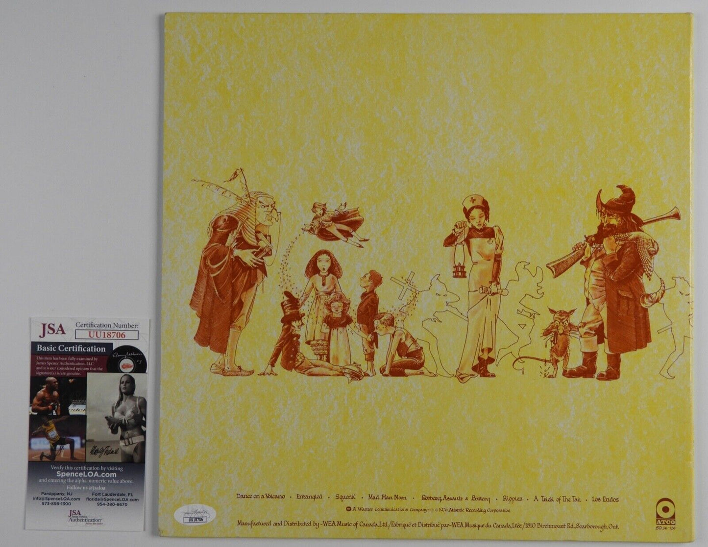 Genesis Steve Hackett JSA Signed Autograph Album Record LP A Trick of The Tail