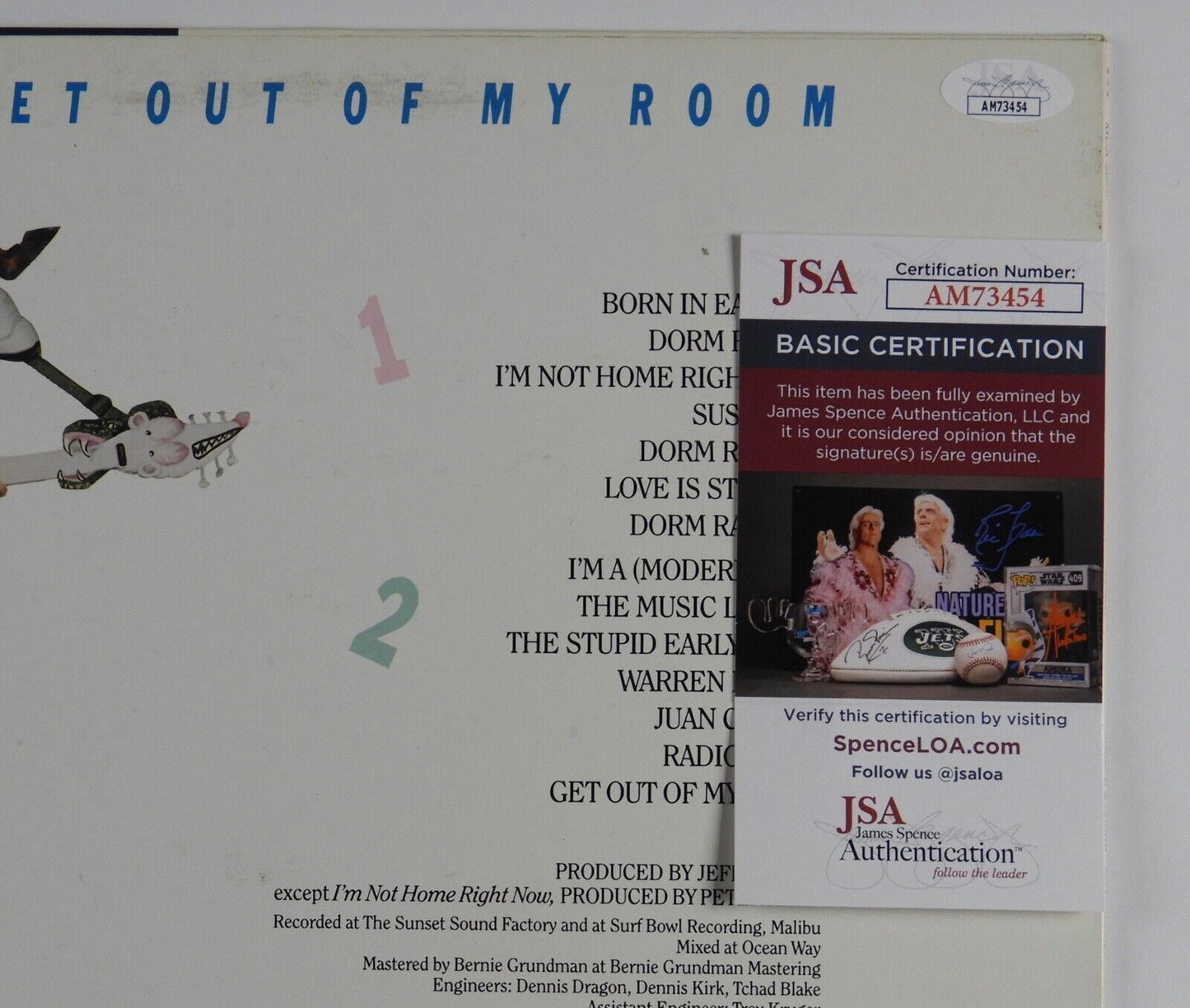 Cheech & Chong JSA Signed Autograph Record Vinyl Get Out Of My Room