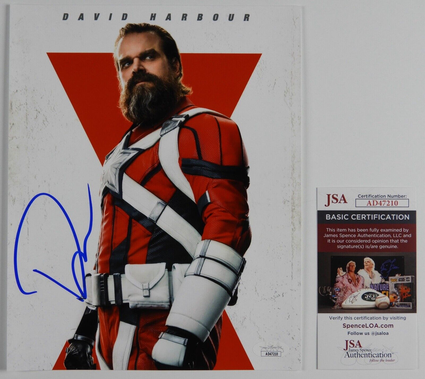 David Harbour JSA Signed Autograph Photo 8 x 10 Red Guardian Marvel