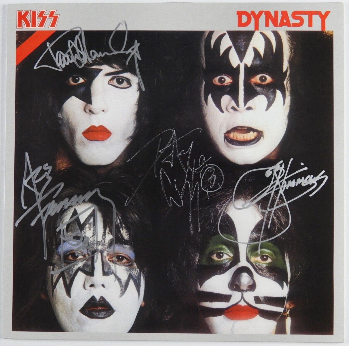 KISS JSA Fully Signed Autograph Album Dynasty Gene Simmons Peter +