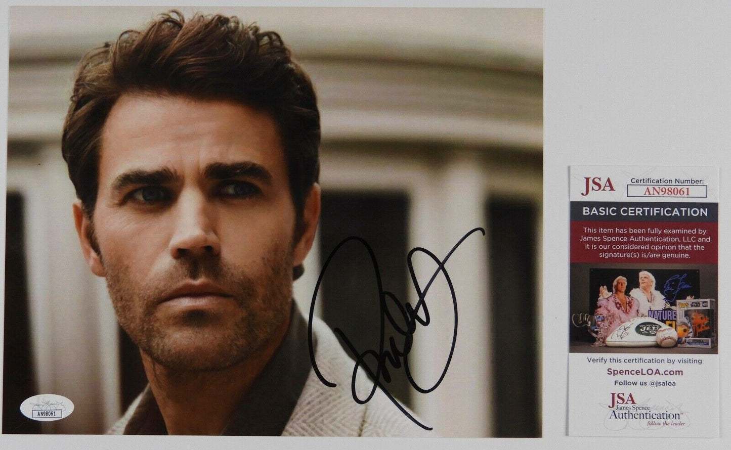 Paul Wesley The Vampire Diaries JSA signed autograph 8 x 10 Photo