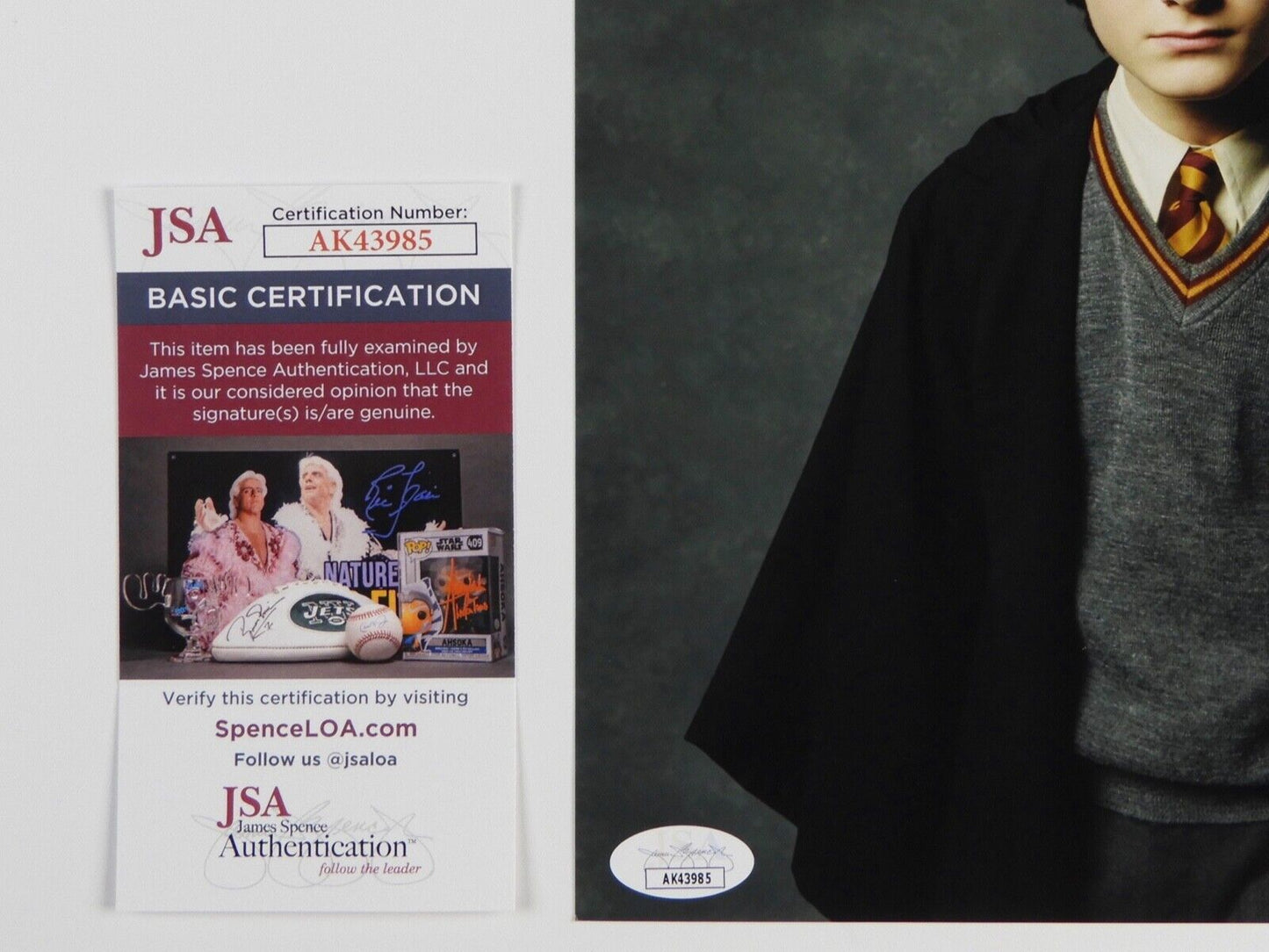 Daniel Radcliffe JSA Signed Autograph 8 x 10 Photo Harry Potter