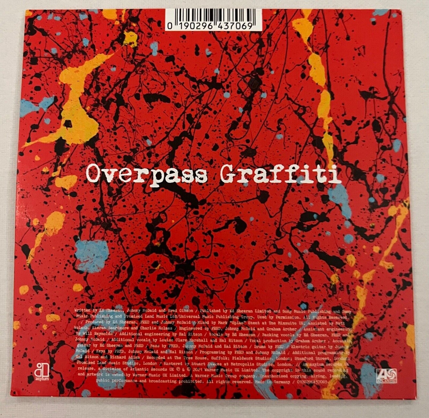 Ed Sheeran Signed Autograph Overpass Graffiti CD Single Still Sealed