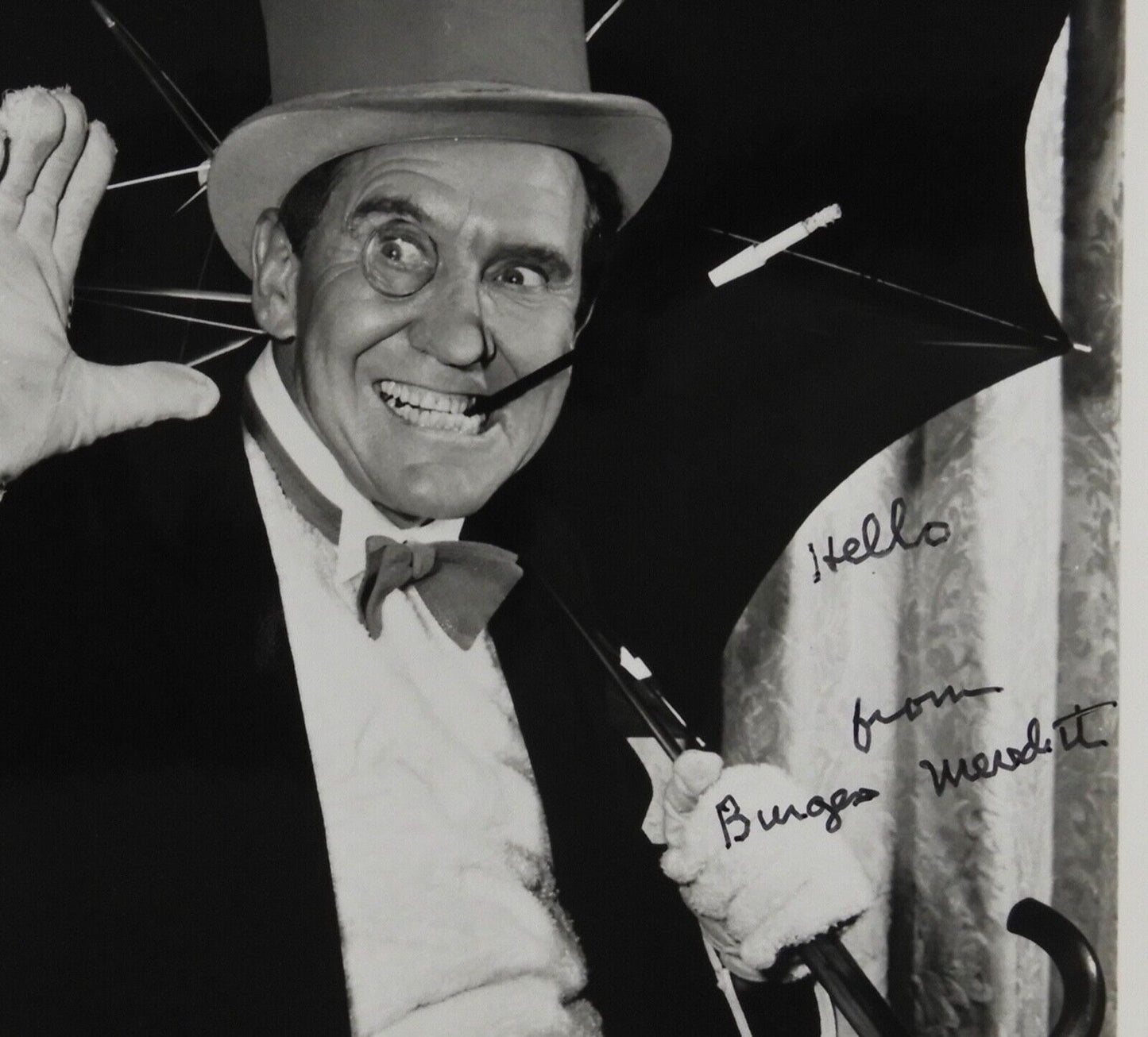 Burges Meredith Batman JSA Signed Autograph 8 x 10 photo The Penguin