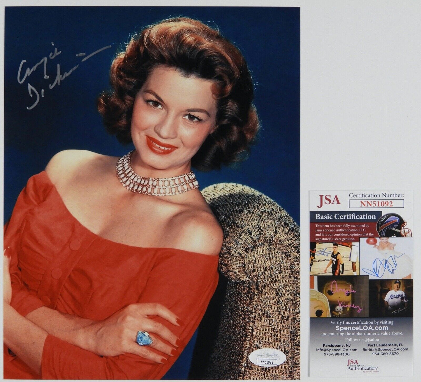 Angie Dickinson Signed Autograph JSA Photo 8 x 10