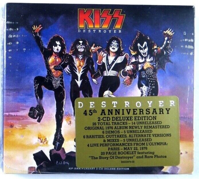 KISS Destroyer 4th Anniversary JSA Signed Autograph CD Paul Stanley Gene Simmons