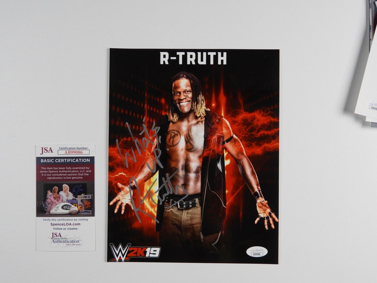 R Truth JSA Signed Autograph Photo 8 x 10 WWE