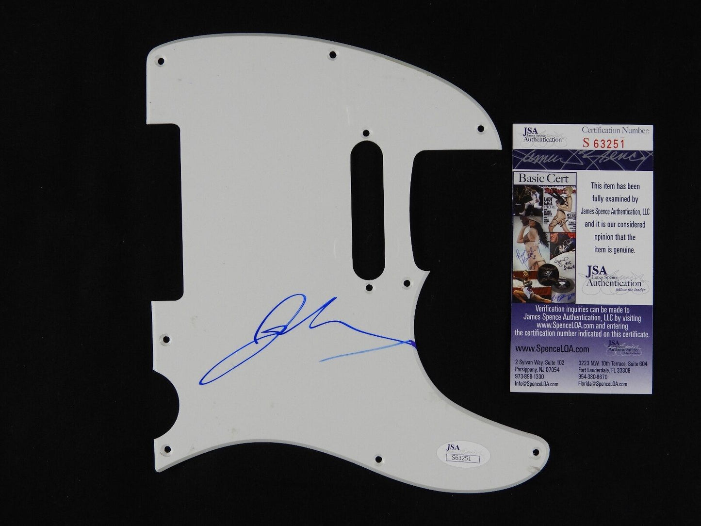 John Rzeznik Goo Goo Doll Autograph Signed Guitar Guard Fender JSA Pickguard