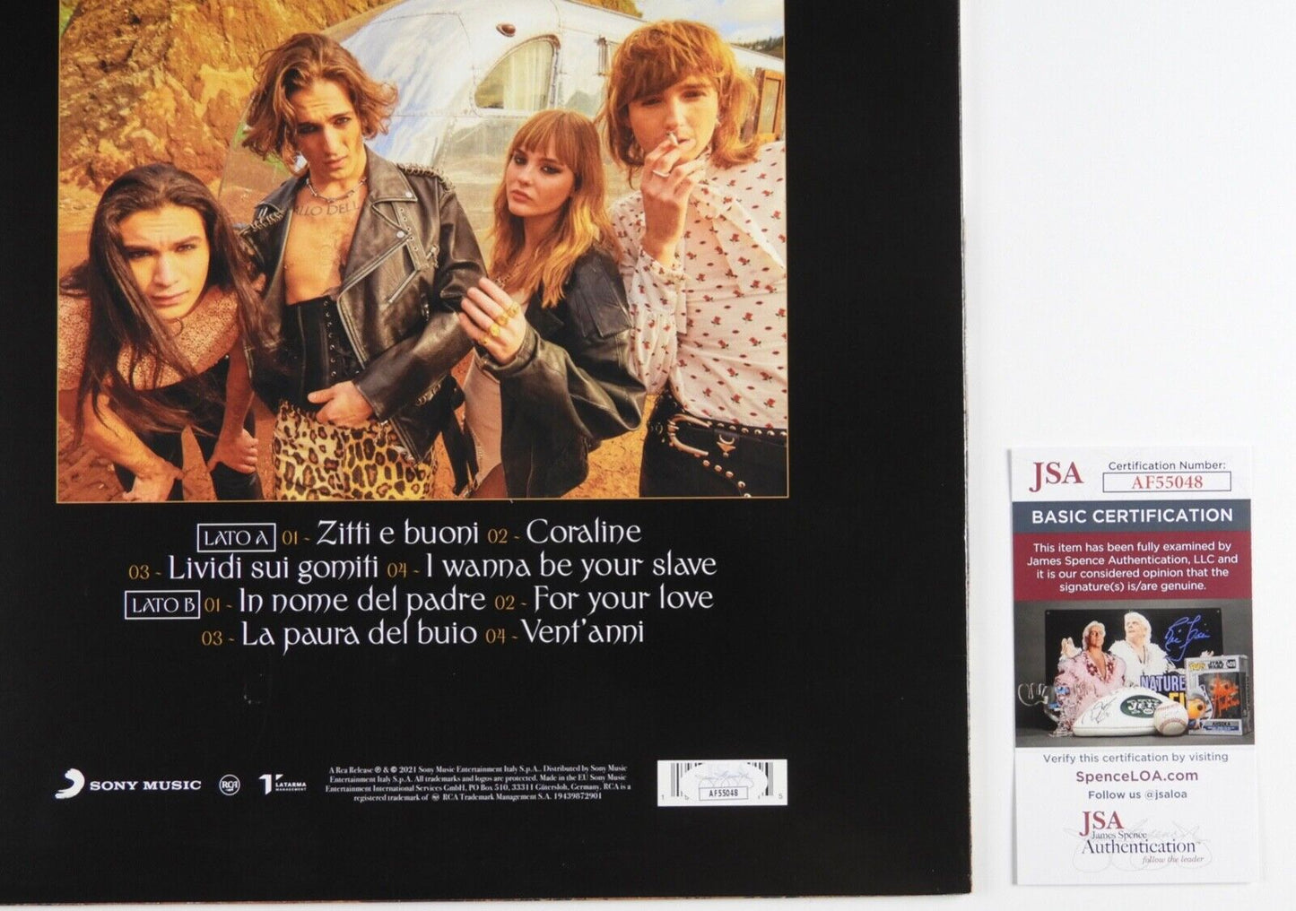 Maneskin Fully JSA signed autograph Vinyl Record Teatro D'ira Vol. 1