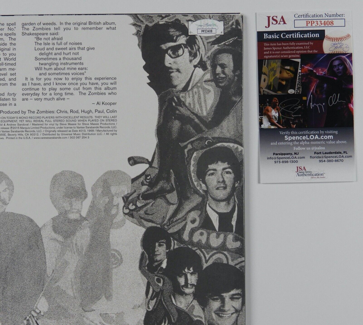 The Zombies JSA Signed Autograph Album Record LP Odessey & Oracle