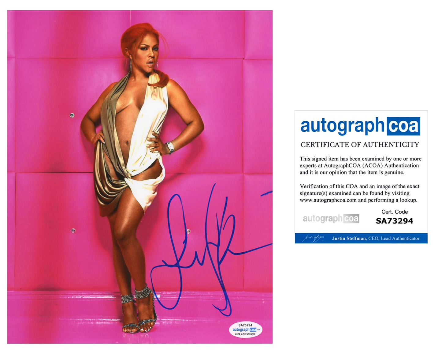 Lil Kim Signed ACOA Signed Autograph 8 x 10 Photo