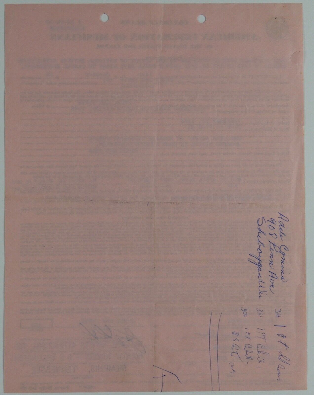 Jerry Lee Lewis JSA Signed Autograph Contract 1966 Cedar Rapids IA