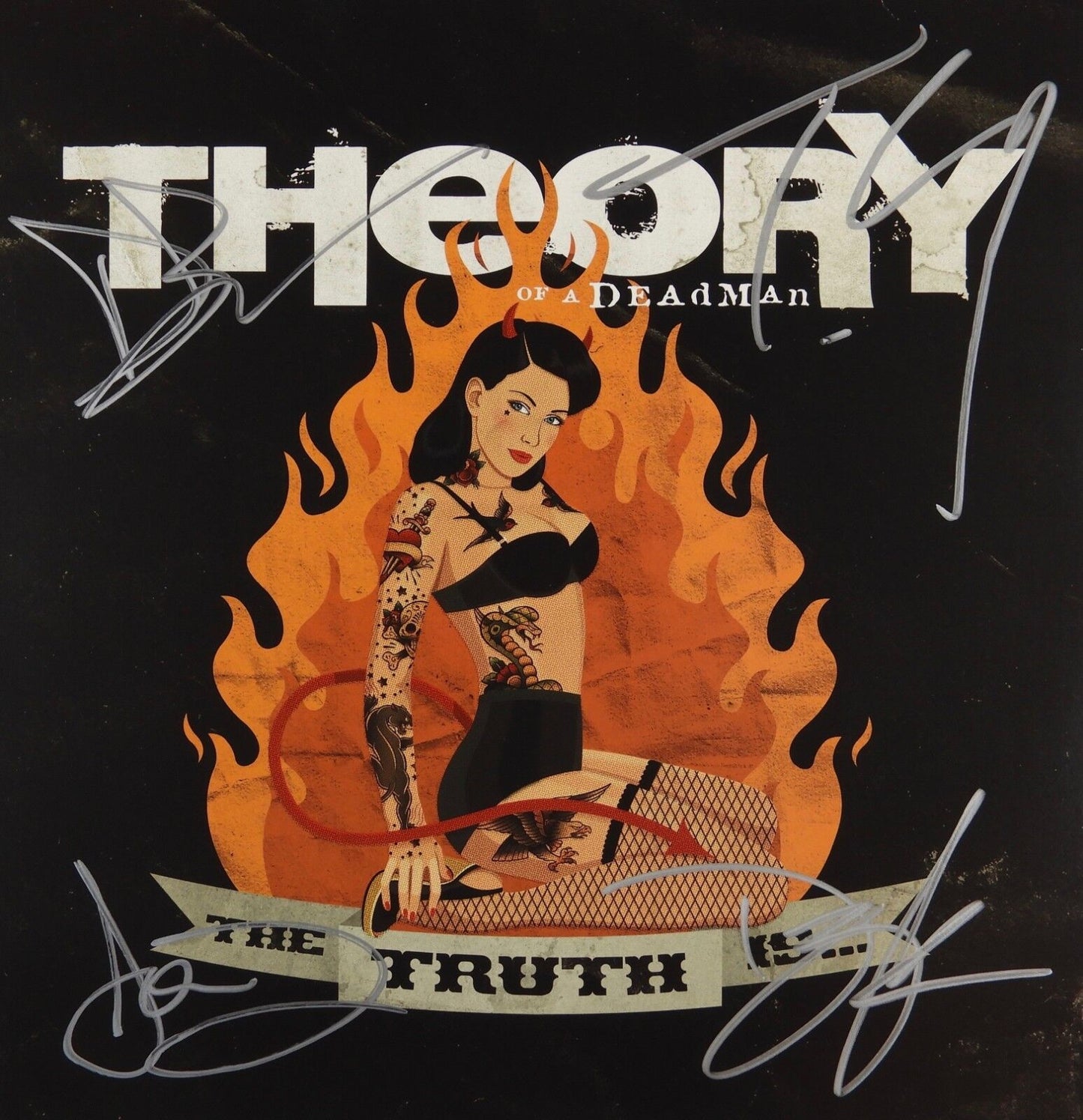 Theory Of A Dead Man Full Signed JSA Autograph Signed Album Record The True Is