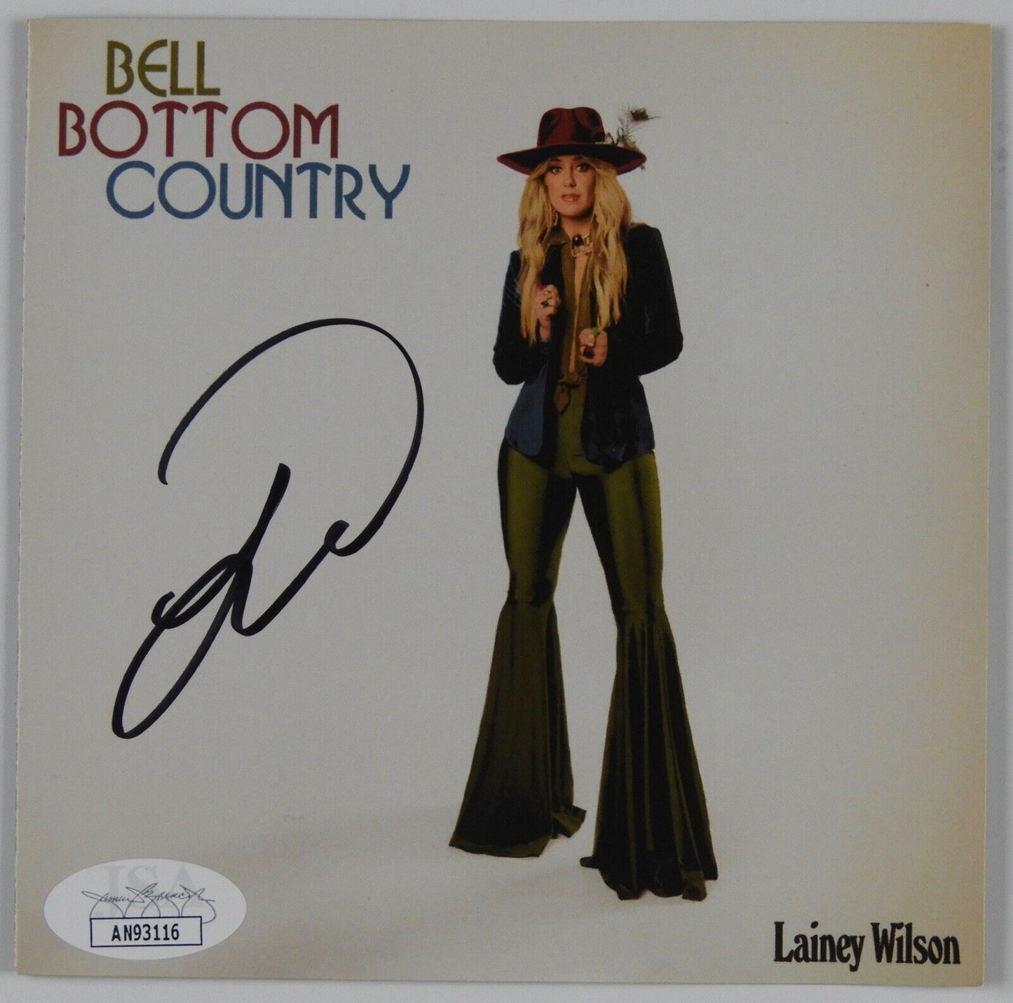 Lainey Wilson JSA Autograph Signed CD Booklet Bell Bottom Country
