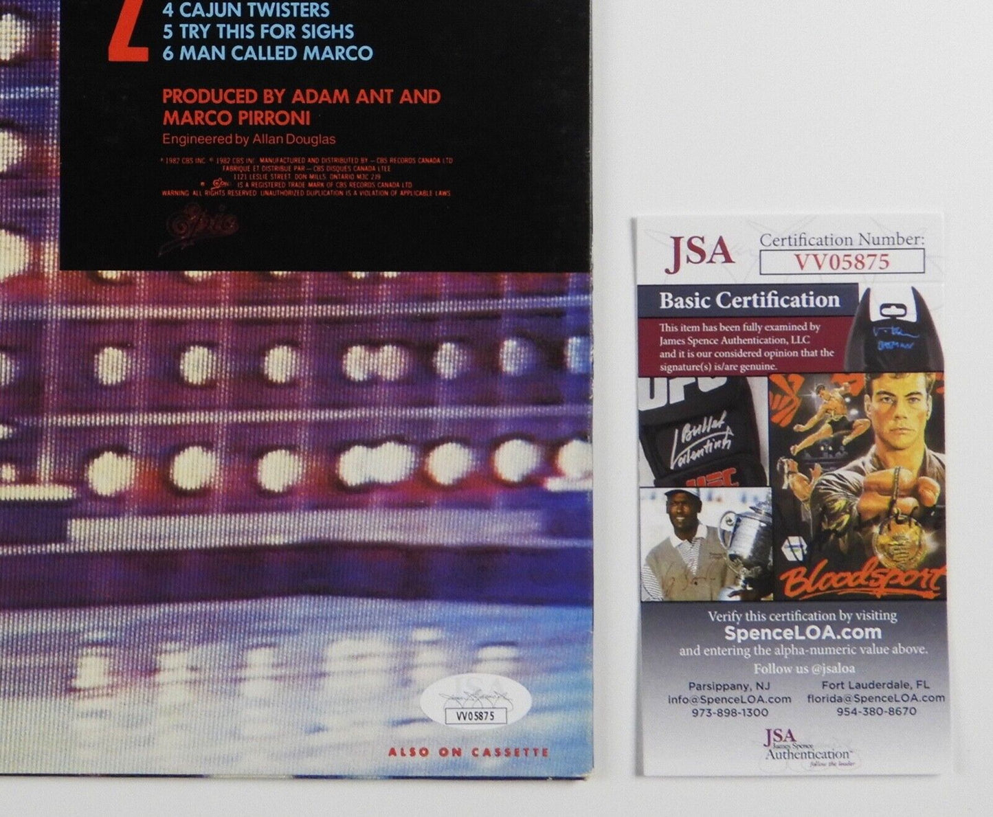 Adam Ant Signed Autograph Album JSA Record Vinyl Friend Or Foe