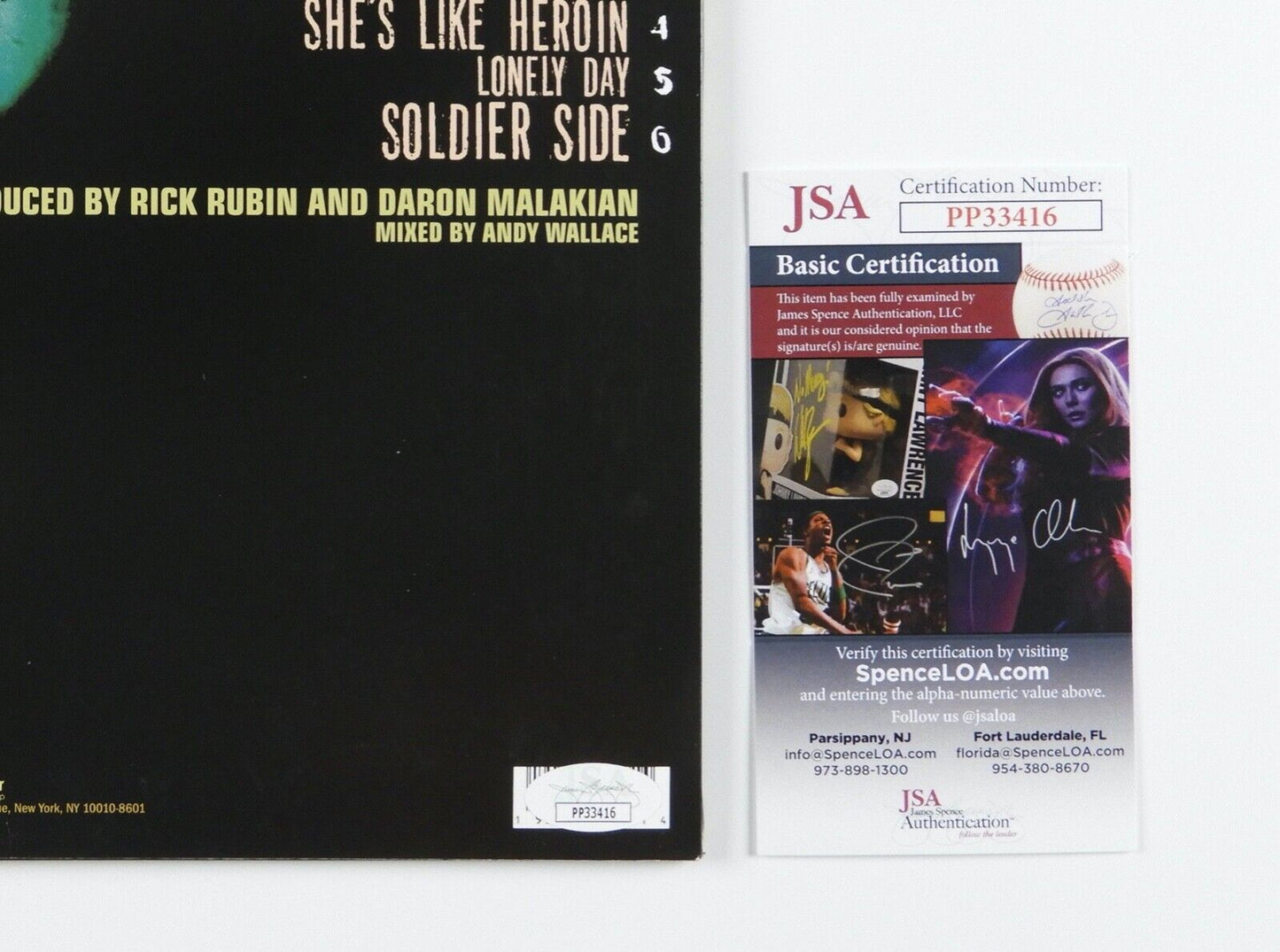 System Of A Down Shavo Odadjian JSA Signed Autograph Album Record LP Hypnotize