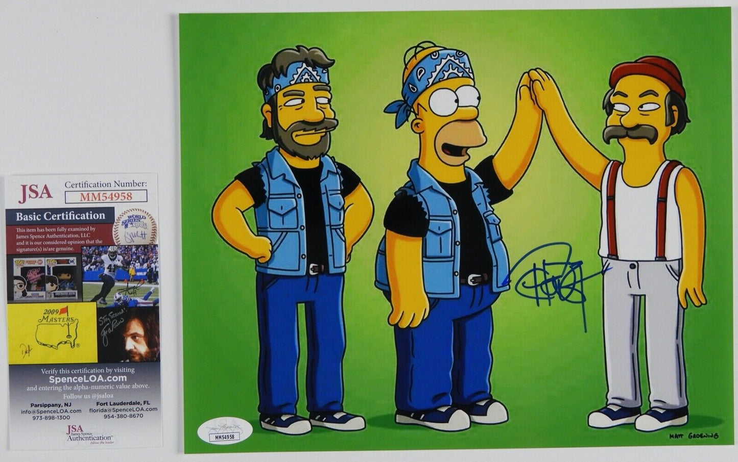 Tommy Chong Autograph Signed Photo JSA Photo 8 x 10 Cheech and Chong Simpsons