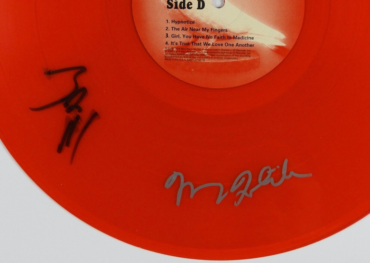 The White Stripes JSA Signed Autograph Album Record Vinyl Elephant Jack White