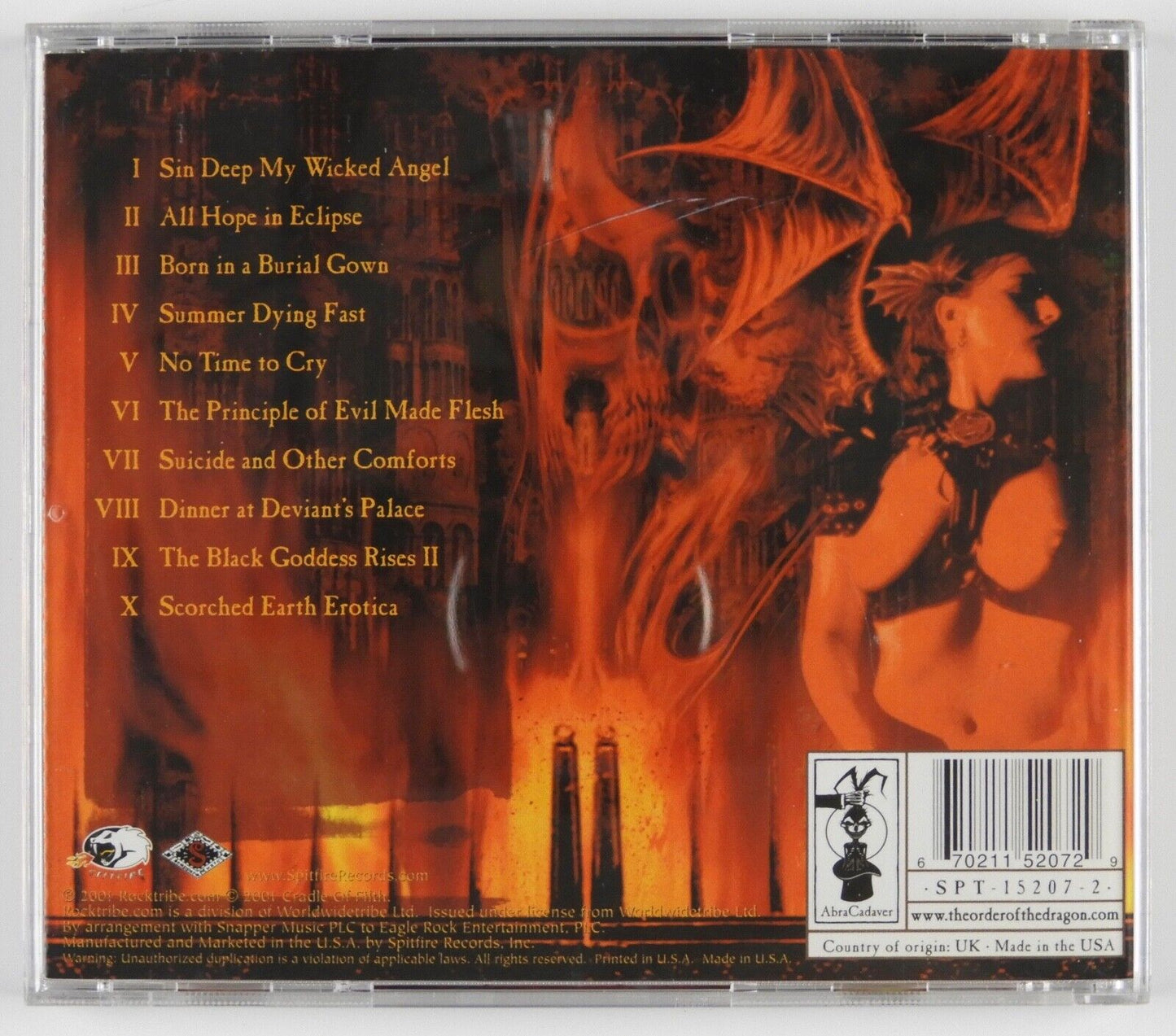 Cradle of Filth signed autograph CD Bitter Suites to Succubi