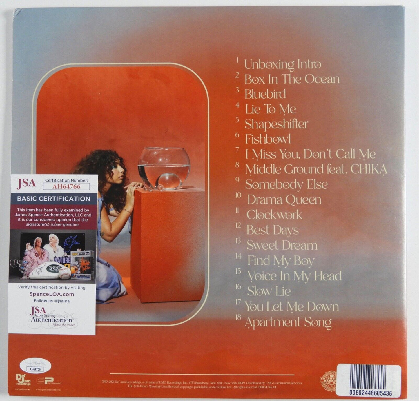 Alessia Cara JSA Autograph Signed Album Record Vinyl In the Meantime