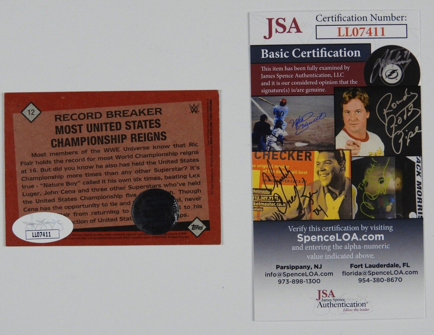 RIC FLAIR JSA Signed Autograph Record Breaker WWE Wrestling Trading Card Tops