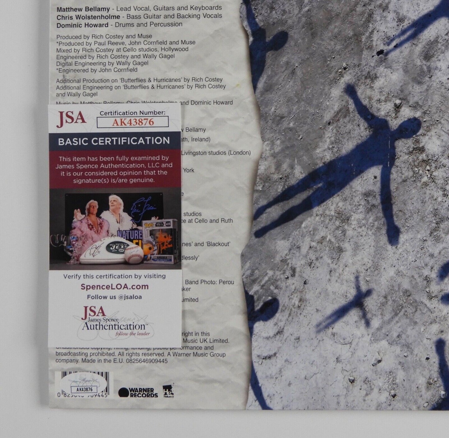 MUSE Dominic Howard JSA Signed Autograph Album Record Absolution