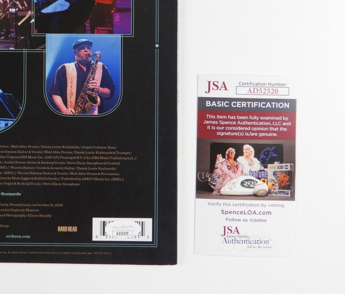 Warren Hayes Gov't Mule Signed JSA Autograph Album Record Vinyl
