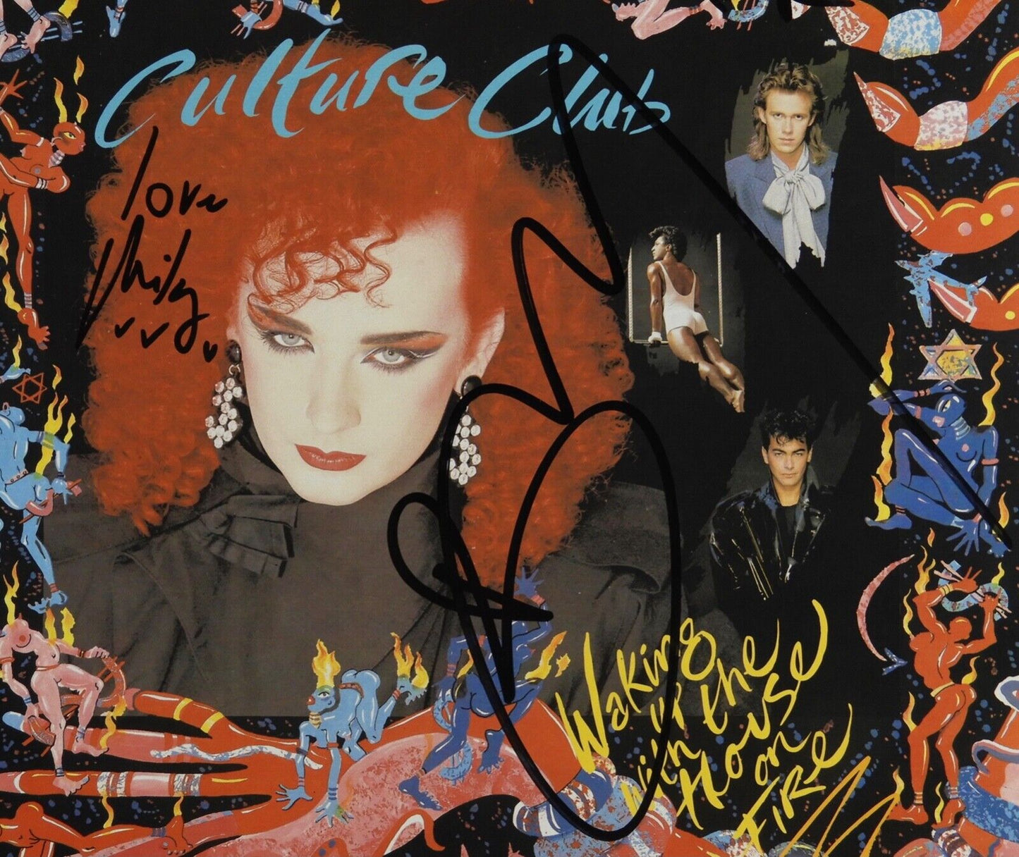 Culture Club JSA Signed Autograph Album Record Waking With The House On Fire