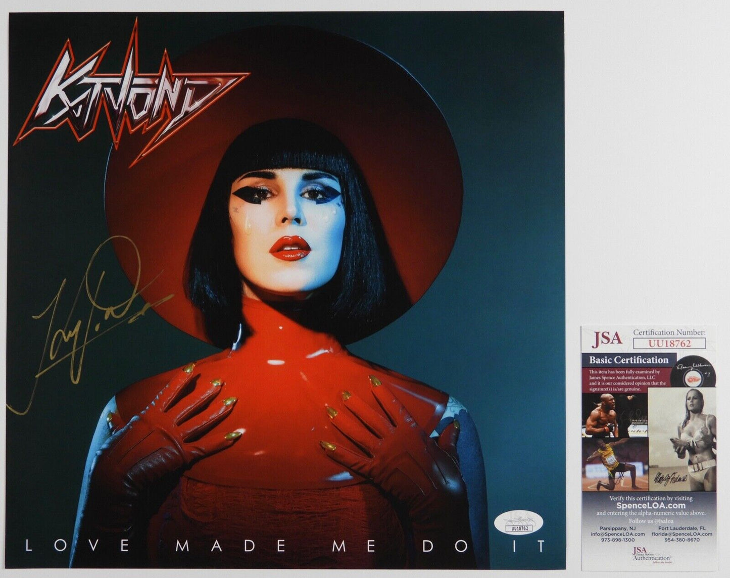 Kat Von D JSA Autograph Signed Record Album Litho Love Made Me Do It