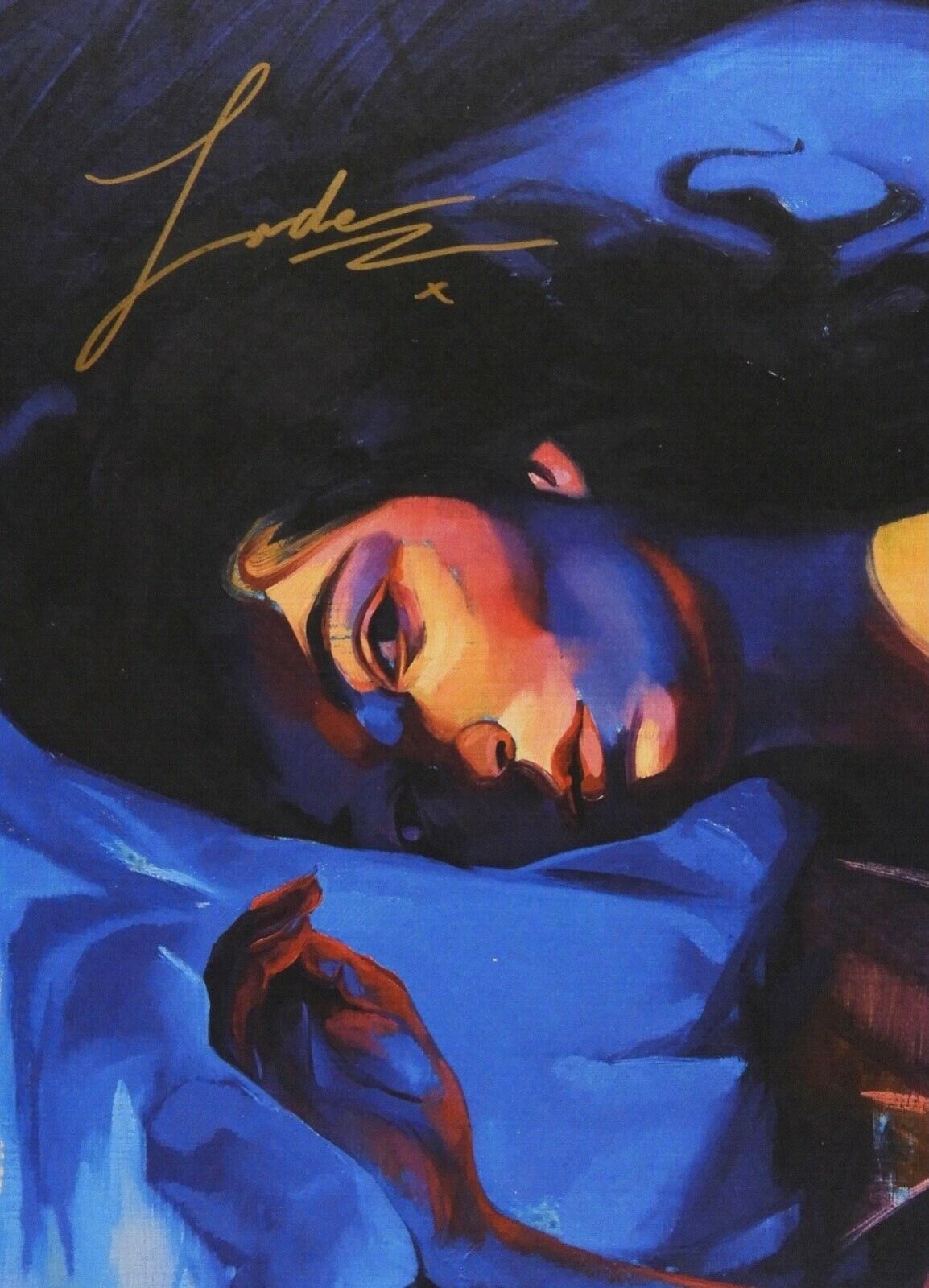 Lorde Autograph JSA Signed 12 x 12 Lithograph Solar Power