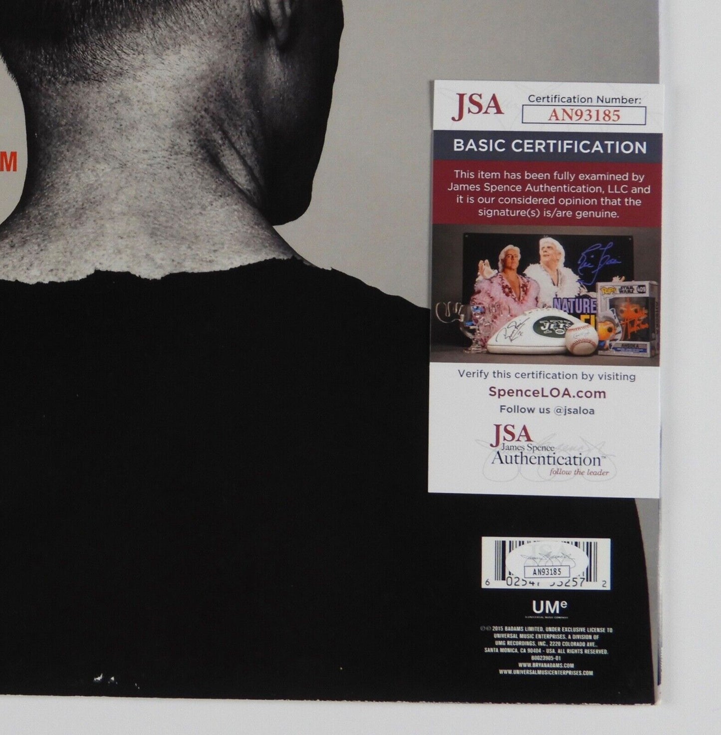 Bryan Adams JSA Signed Autograph Album Record Vinyl Get Up