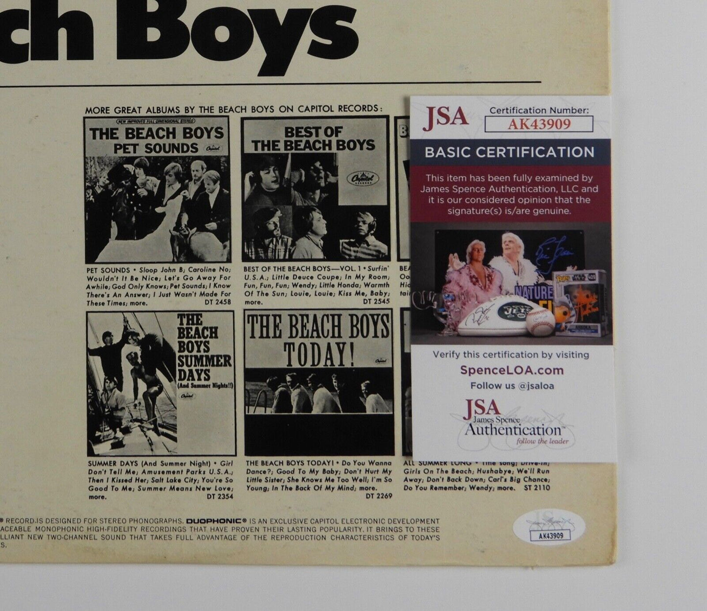 Beach Boys JSA Signed Autograph Album Record LP Best Of Vol 2